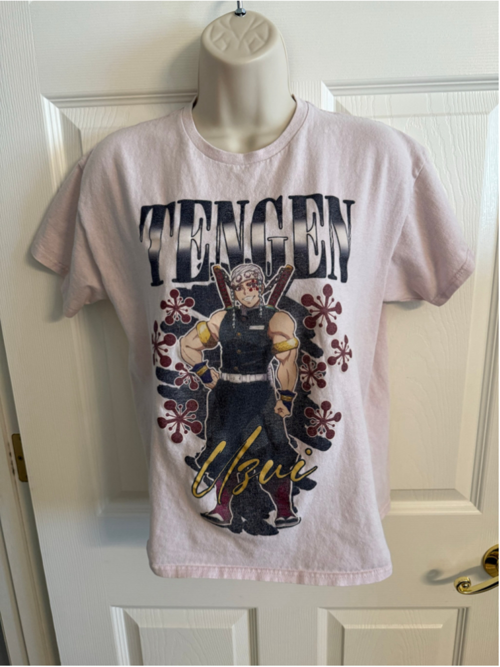 Demon Slayer Tengen Uzui Pink Boyfriend Fit Graphic Tee S